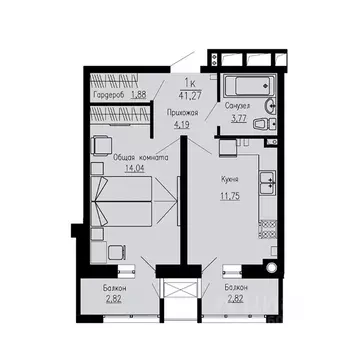 1-к кв. Ставропольский край, Пятигорск Скачки мкр,  (41.27 м)