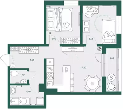 2-к кв. Сахалинская область, Южно-Сахалинск Ново-Александровск п/р, ...