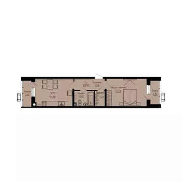 1-к кв. Ставропольский край, Пятигорск Скачки мкр,  (48.96 м)