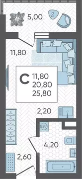Студия Краснодарский край, Сочи городской округ Горный Квартал жилой ...