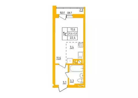Студия Башкортостан, Уфа ул. имени Фронтовых Бригад, 15/1 (22.1 м)