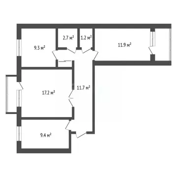 4-к кв. Амурская область, с. Константиновка ул. Коммунальная, 15 (79.4 ...