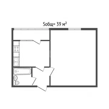 1-к кв. Брянская область, Брянск ул. Горбатова, 23 (39.0 м)