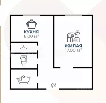 1-к кв. Волгоградская область, Калачевский район, Береславское с/пос, ...