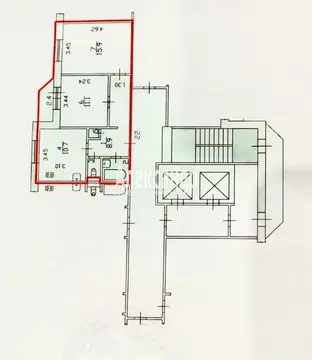 2-к кв. Санкт-Петербург ул. Савушкина, 130К1 (50.7 м)
