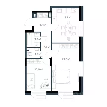 2-к кв. Приморский край, Владивосток Дом на Востоке жилой комплекс, ...