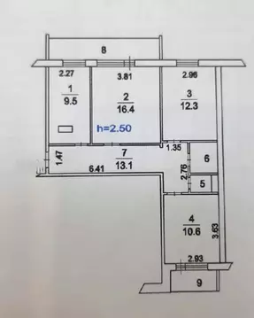 Продается 3-комнатная квартира