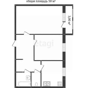2-к кв. Костромская область, Кострома Рабочий просп., 56 (50.0 м)