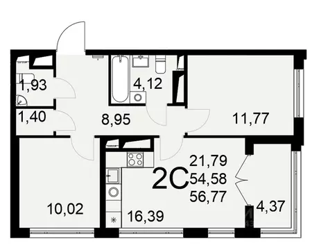 2-к кв. Тульская область, Тула Мясново мкр, Сегодня жилой комплекс ...