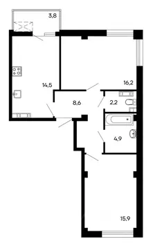 2-к кв. Севастополь Ленинский муниципальный округ, Доброгород жилой ...