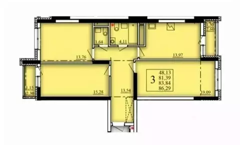 3-к кв. Башкортостан, Уфа Затон-Восточный жилрайон, Паруса жилой ...
