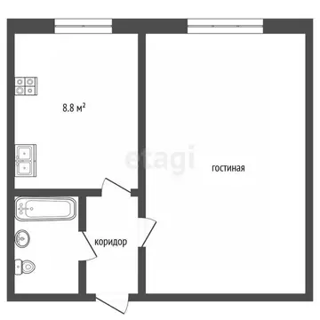 1-к кв. Ханты-Мансийский АО, Ханты-Мансийск Учхоз мкр, ул. Молодежная, ...