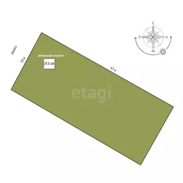 Участок в село Петелино, Трактовая улица (19.5 м)