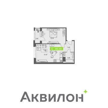 1-к кв. Архангельская область, Архангельск Троицкий просп., 110 (46.09 ...
