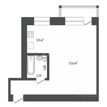 1-к кв. Башкортостан, Уфа Первомайская ул., 98 (31.5 м)
