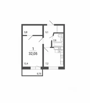 1-к кв. Курганская область, Курган Заозерный жилрайон, 16-й мкр,  ...