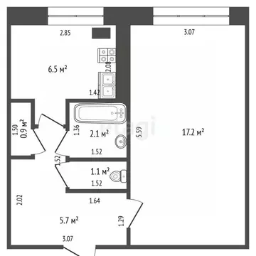 1-к кв. Мордовия, Кочкуровский район, с. Булгаково Центральная ул., 1А ...