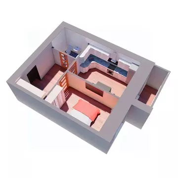 1-к кв. Амурская область, Благовещенск ЗПУ-5 кв-л,  (42.6 м)