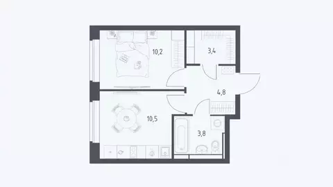 1-к кв. Московская область, Ленинский городской округ, д. Калиновка ...