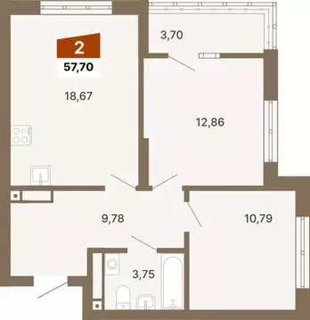 2-к кв. Свердловская область, Екатеринбург ул. Волгоградская, 197 ...