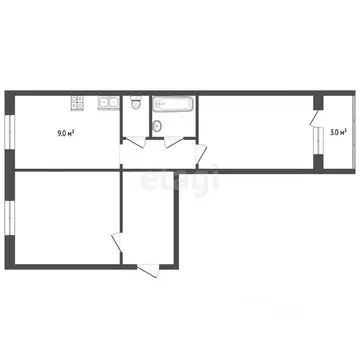 2-к кв. Ямало-Ненецкий АО, Муравленко ул. Ленина, 62 (51.6 м)