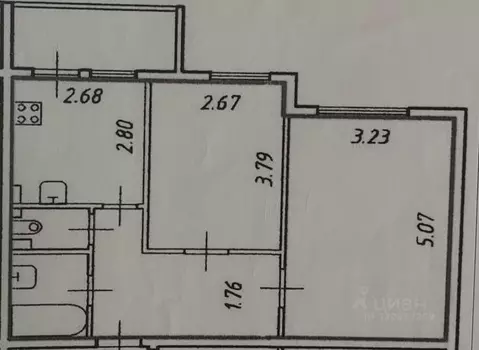 2-к кв. Коми, Сыктывкар Чит мкр, ул. 65-летия Победы, 12 (44.3 м)