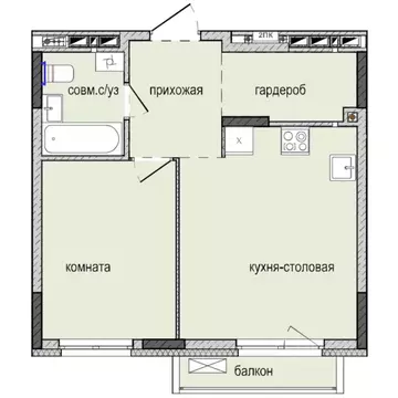 1-к кв. Удмуртия, Ижевск Культбаза жилрайон, 8-й мкр, Ежевика жилой ...