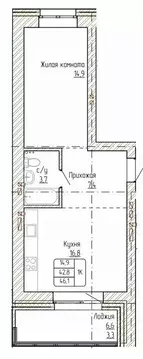 1-к кв. Алтайский край, Новоалтайск ул. Титова, 6 (46.1 м)