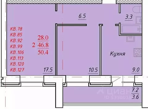 2-к кв. Алтайский край, Новоалтайск Индустриальная ул., 18 (50.4 м)