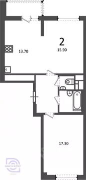 2-к кв. Москва Кусковская ул., 12/1 (57.8 м)