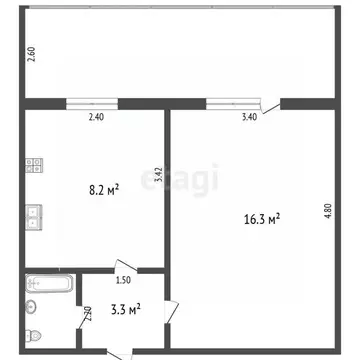 1-к кв. Крым, Симферопольский район, Укромновское с/пос, с. Совхозное ...