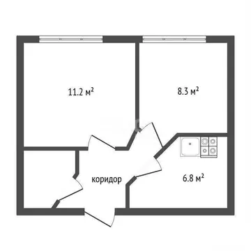 2-комнатная квартира: Воронеж, улица Беляевой, 4 (34.2 м)