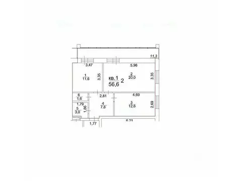 2-к кв. Томская область, Томск тракт Московский, 107 (56.6 м)
