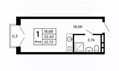 Студия Смоленская область, Смоленск проезд Маршала Конева, 32 (22.75 ...