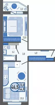 1-к кв. Орловская область, Орловский муниципальный округ, д. Образцово ...