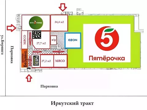 Помещение свободного назначения в Томская область, Томск тракт ...