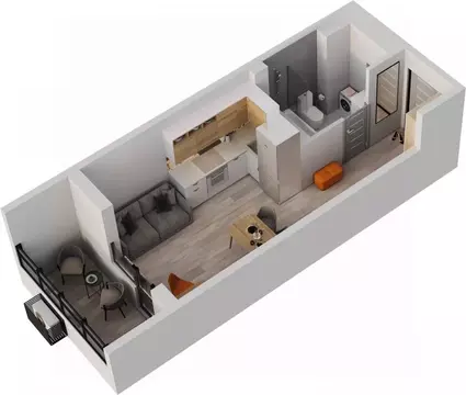 1-к кв. Татарстан, Альметьевск просп. Строителей, 70Б (26.9 м)