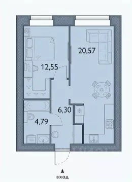 1-к кв. Брянская область, Брянский район, пос. Мичуринский, ...
