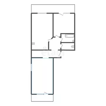 2-к кв. Бурятия, Улан-Удэ ул. Бабушкина, 1к3 (80.7 м)
