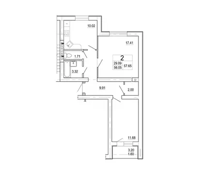 2-к кв. Ленинградская область, Коммунар г. Гатчинский муниципальный ...