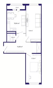 2-к кв. Иркутская область, Иркутский муниципальный округ, Маркова рп, ...