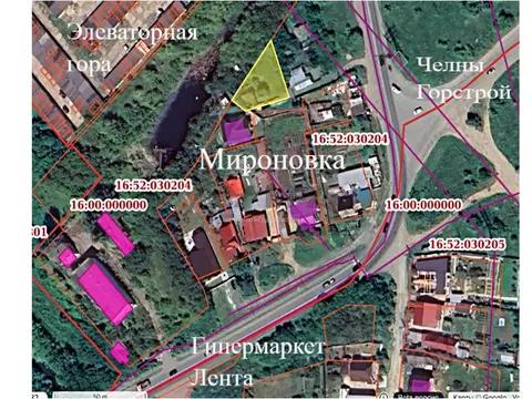 Участок в Татарстан, Набережные Челны д. Мироновка, ул. Мироновка ...