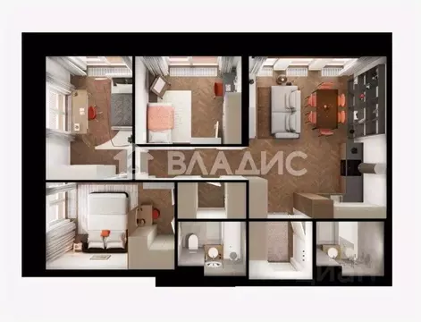 3-к кв. Москва ул. Маршала Прошлякова, 12к2с1 (73.6 м)