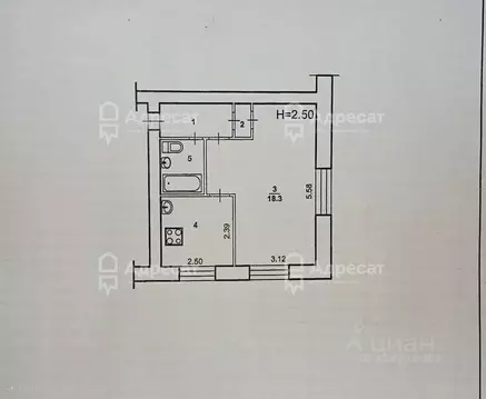1-к кв. Волгоградская область, Волжский пос. Краснооктябрьский, ул. ...