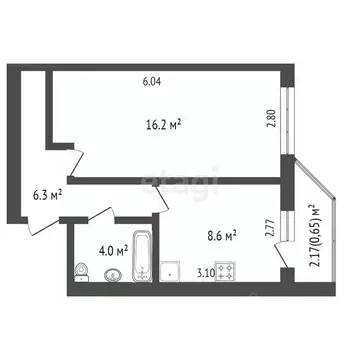 1-к кв. Вологодская область, Вологда ул. Сергея Преминина, 6 (35.8 м)