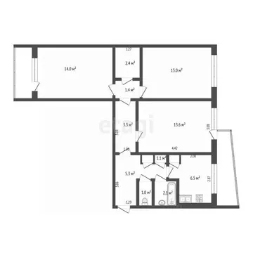 3-к кв. Мордовия, Саранск Гожувская ул., 4 (63.8 м)
