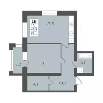 1-к кв. Ставропольский край, Ессентуки  (52.1 м)