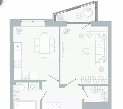 1-к кв. Пермский край, Пермь Рионская ул., 4А (39.9 м)