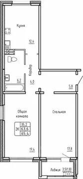 2-к кв. Новосибирская область, Новосибирск Самоцветы жилой комплекс ...