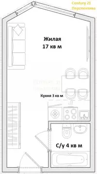 Квартира-студия: посёлок городского типа Томилино, микрорайон ...